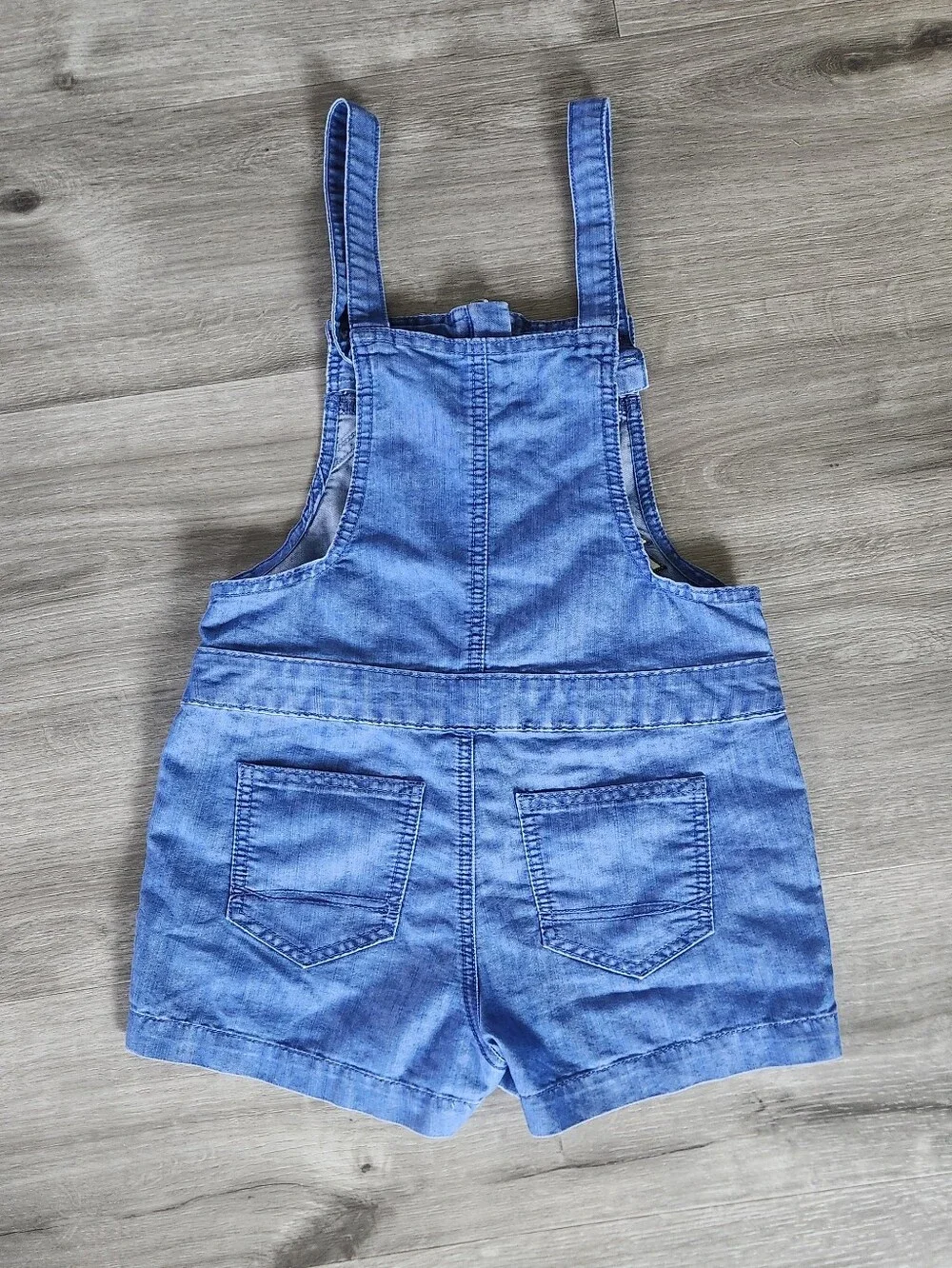 Vintage Tommy Hilfiger Girl’s Chambray Denim Overalls Patchwork Medium 8/10